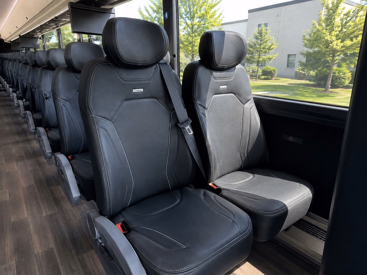 56 passenger charter bus interior